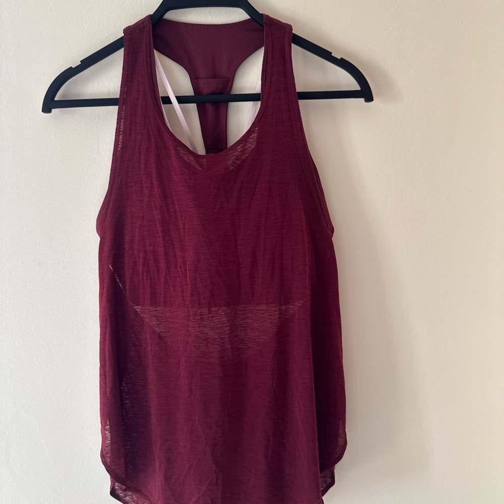 Fabletics Burgundy Tank Top